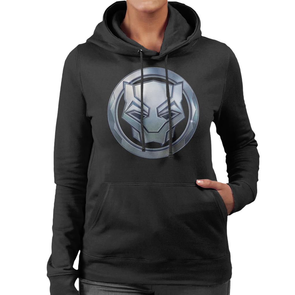 Marvel Black Panther Steel Mask Logo Women's Hooded product image 1