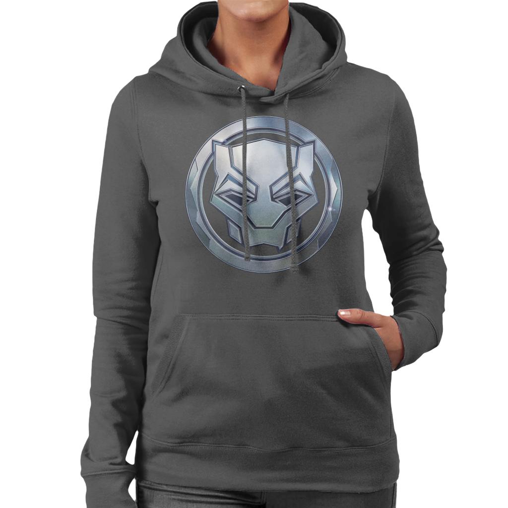 Marvel Black Panther Steel Mask Logo Women's Hooded product image 4