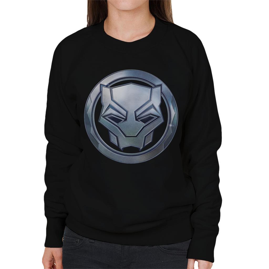 Marvel Black Panther Steel Mask Logo Women's Sweatshirt product image 1
