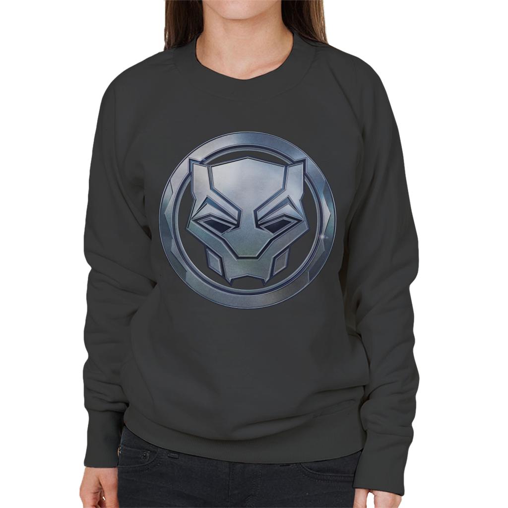 Marvel Black Panther Steel Mask Logo Women's Sweatshirt product image 4