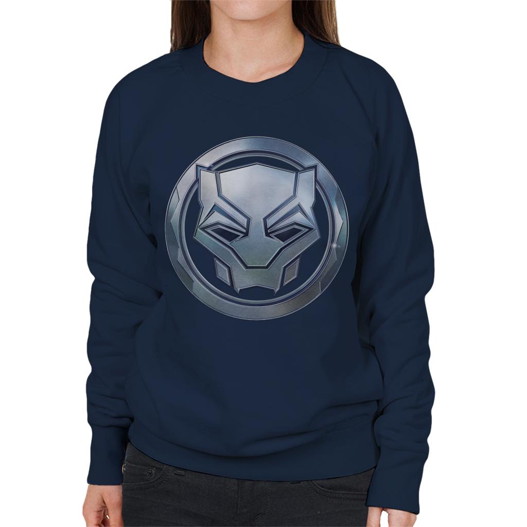 Marvel Black Panther Steel Mask Logo Women's Sweatshirt product image 8