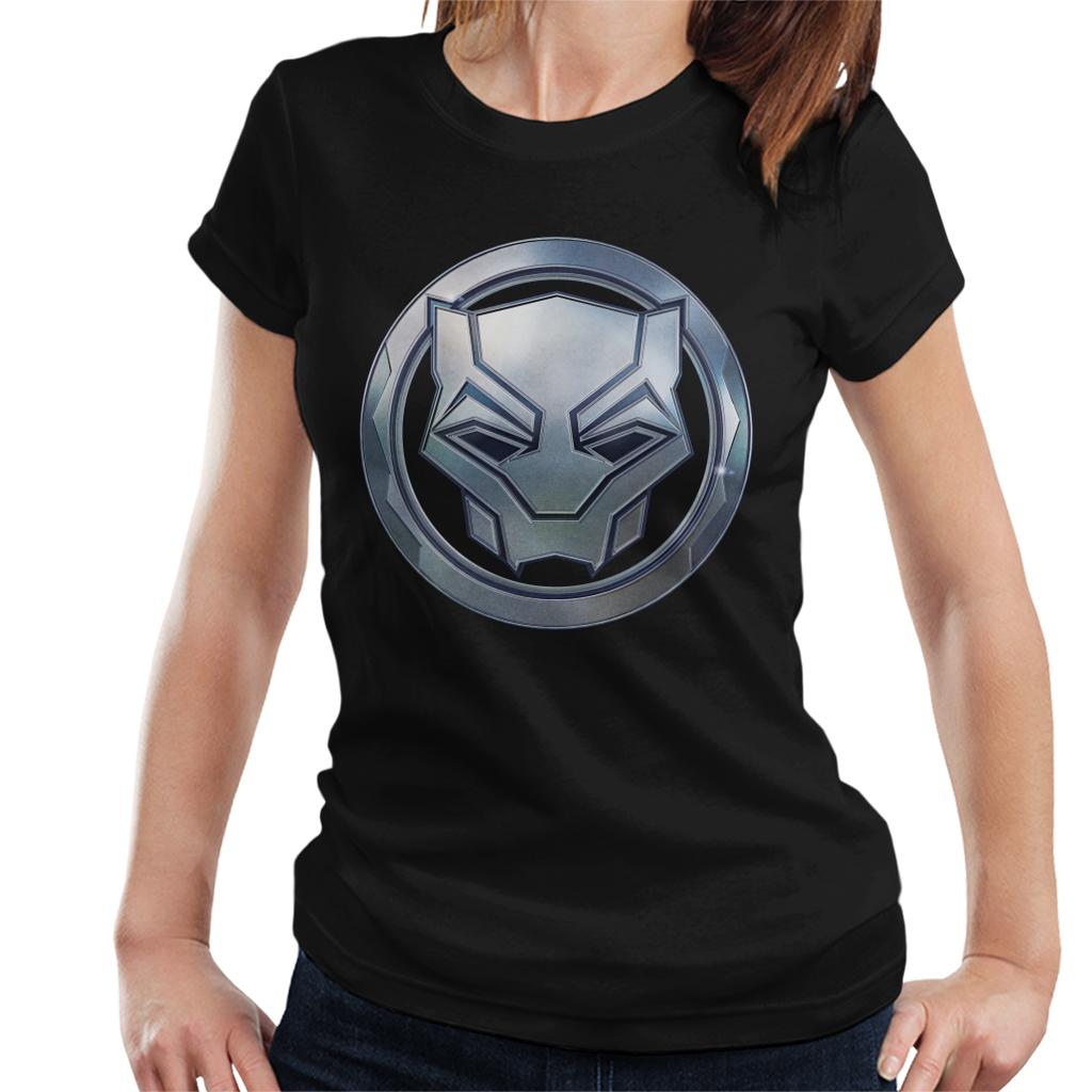Marvel Black Panther Steel Mask Logo Women's T-Shirt product image 1