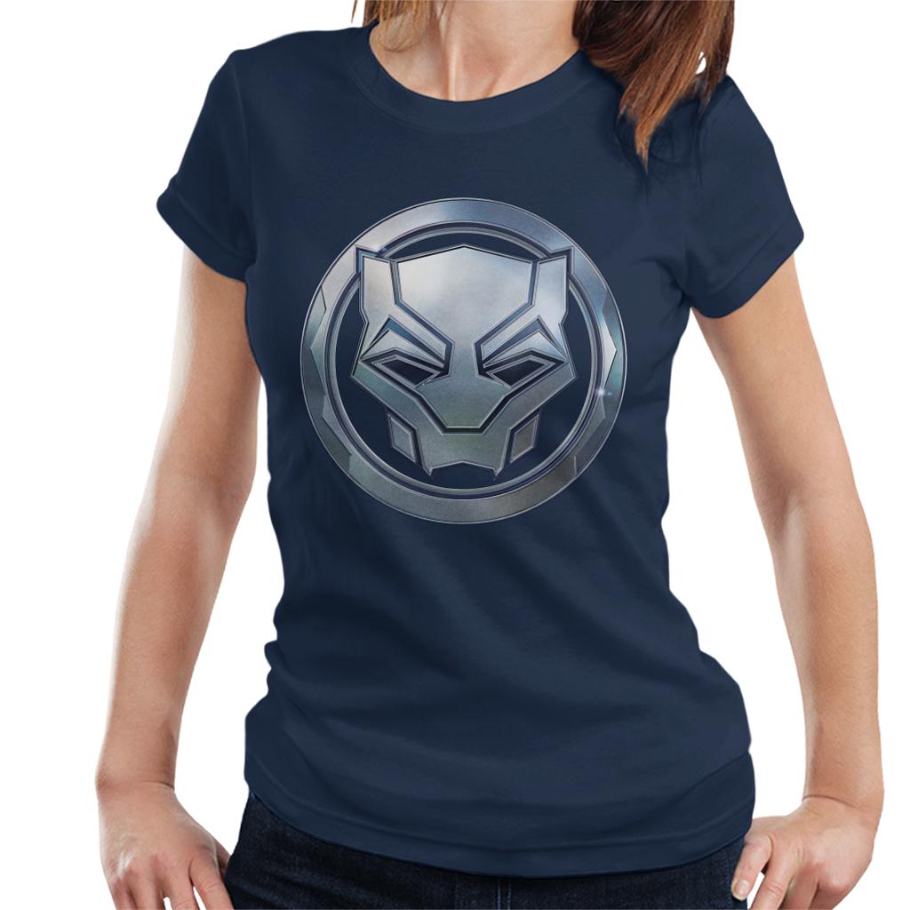 Marvel Black Panther Steel Mask Logo Women's T-Shirt product image 8