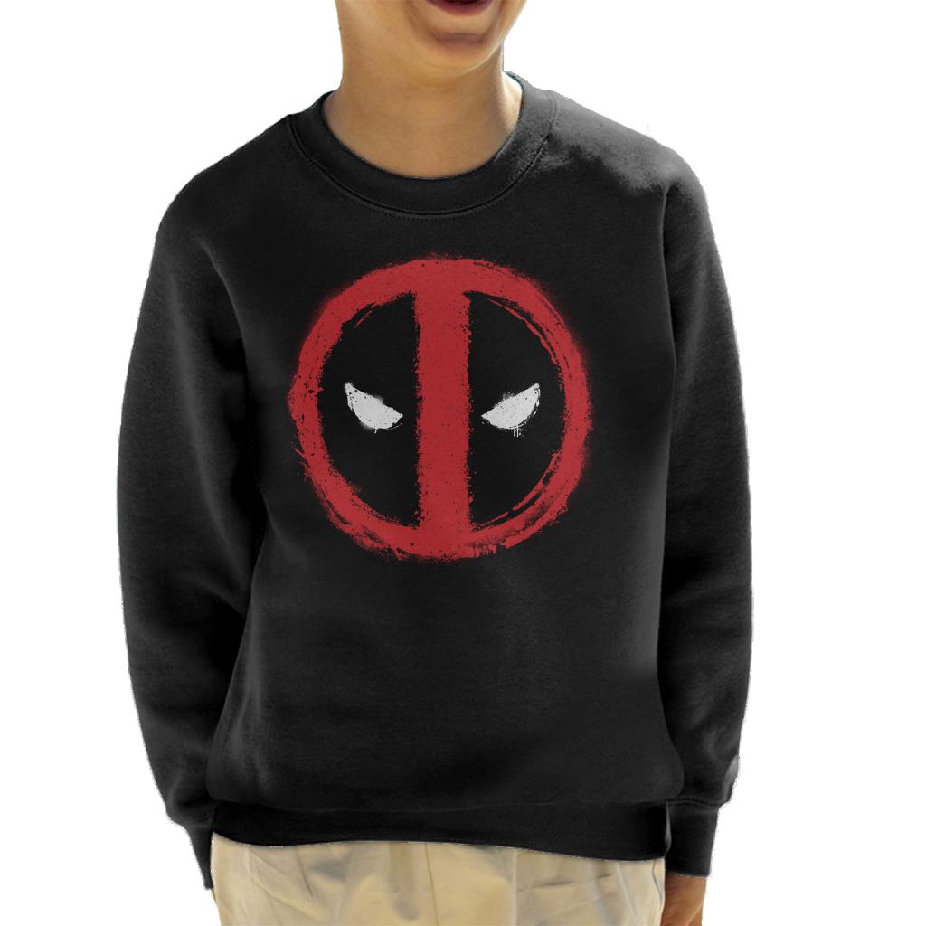 Marvel Deadpool Spray Paint Graffiti Logo Kid's Sweatshirt product image 1