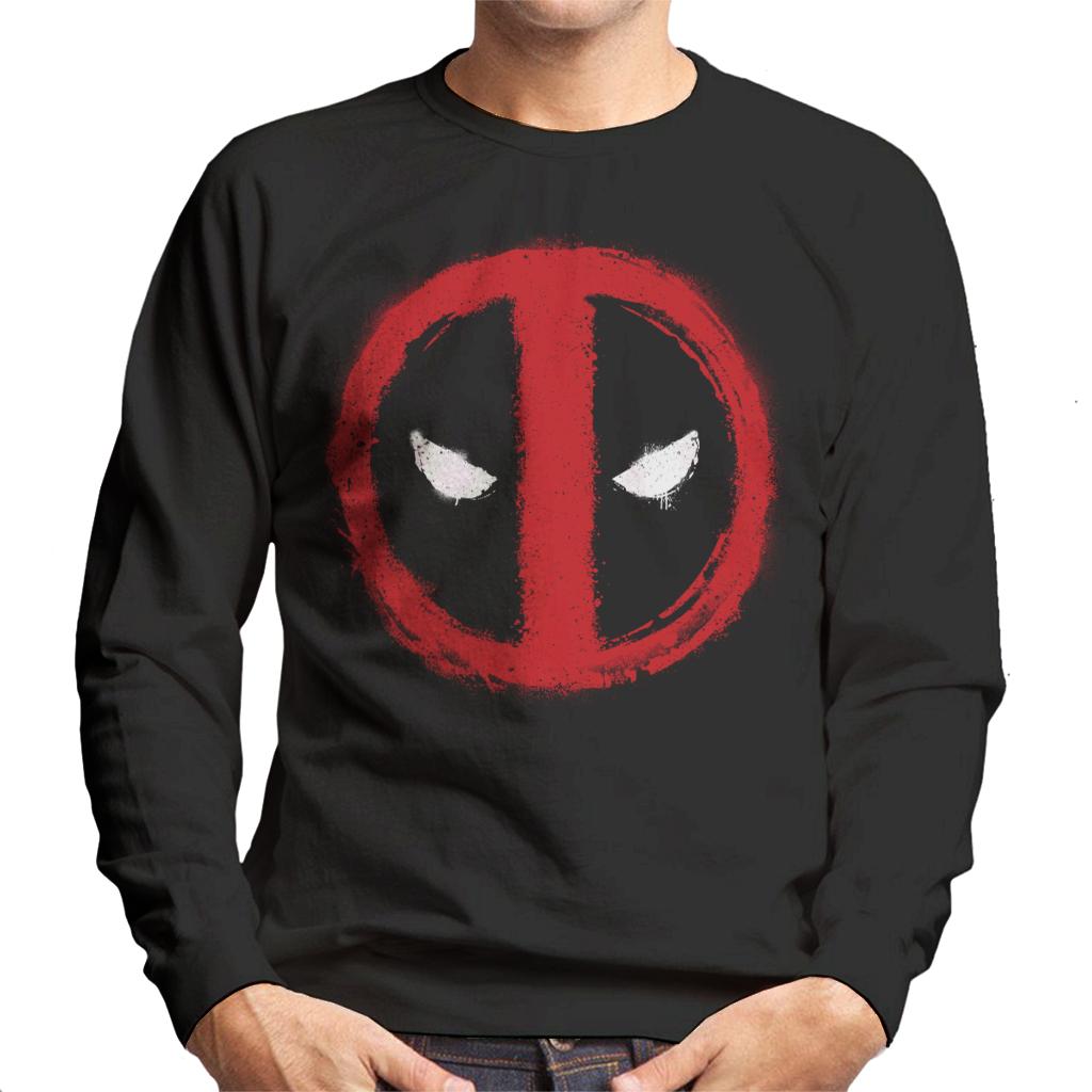 Marvel Deadpool Spray Paint Graffiti Logo Men's Sweatshirt product image 1