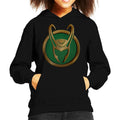 Marvel Loki Gold Horns Helmet Logo Kid's Hooded Sweatshirt product image 1