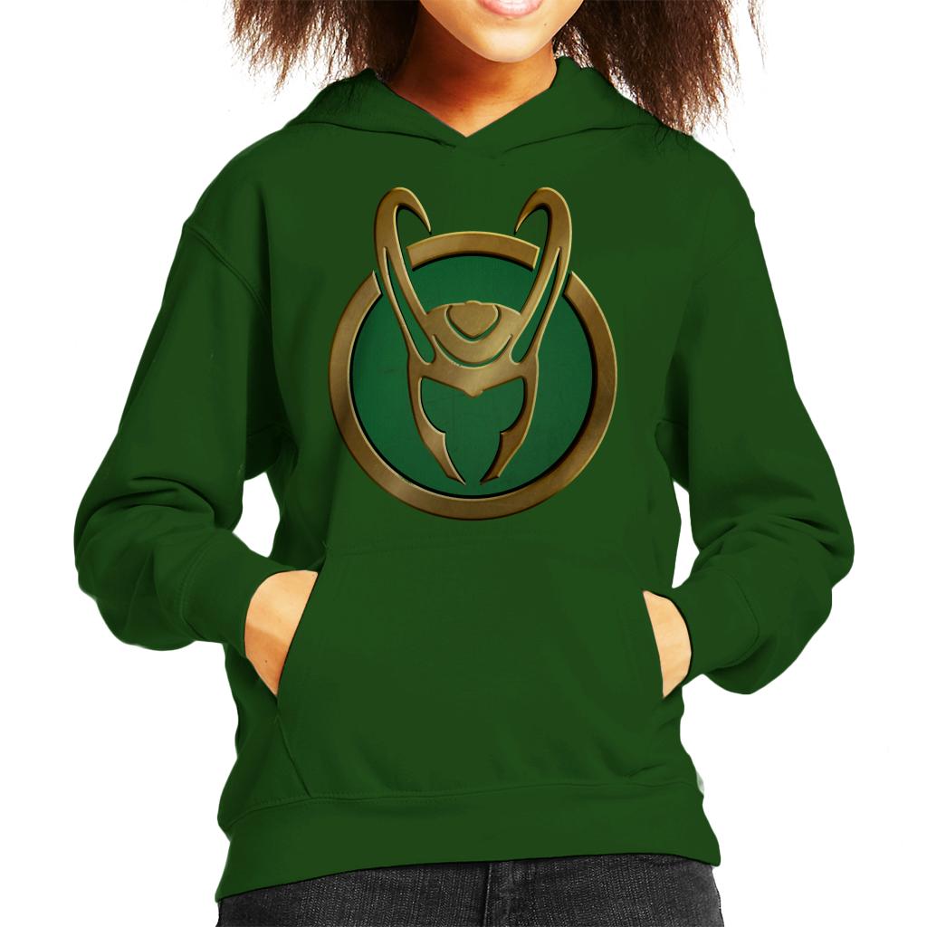 Marvel Loki Gold Horns Helmet Logo Kid's Hooded Sweatshirt product image 8