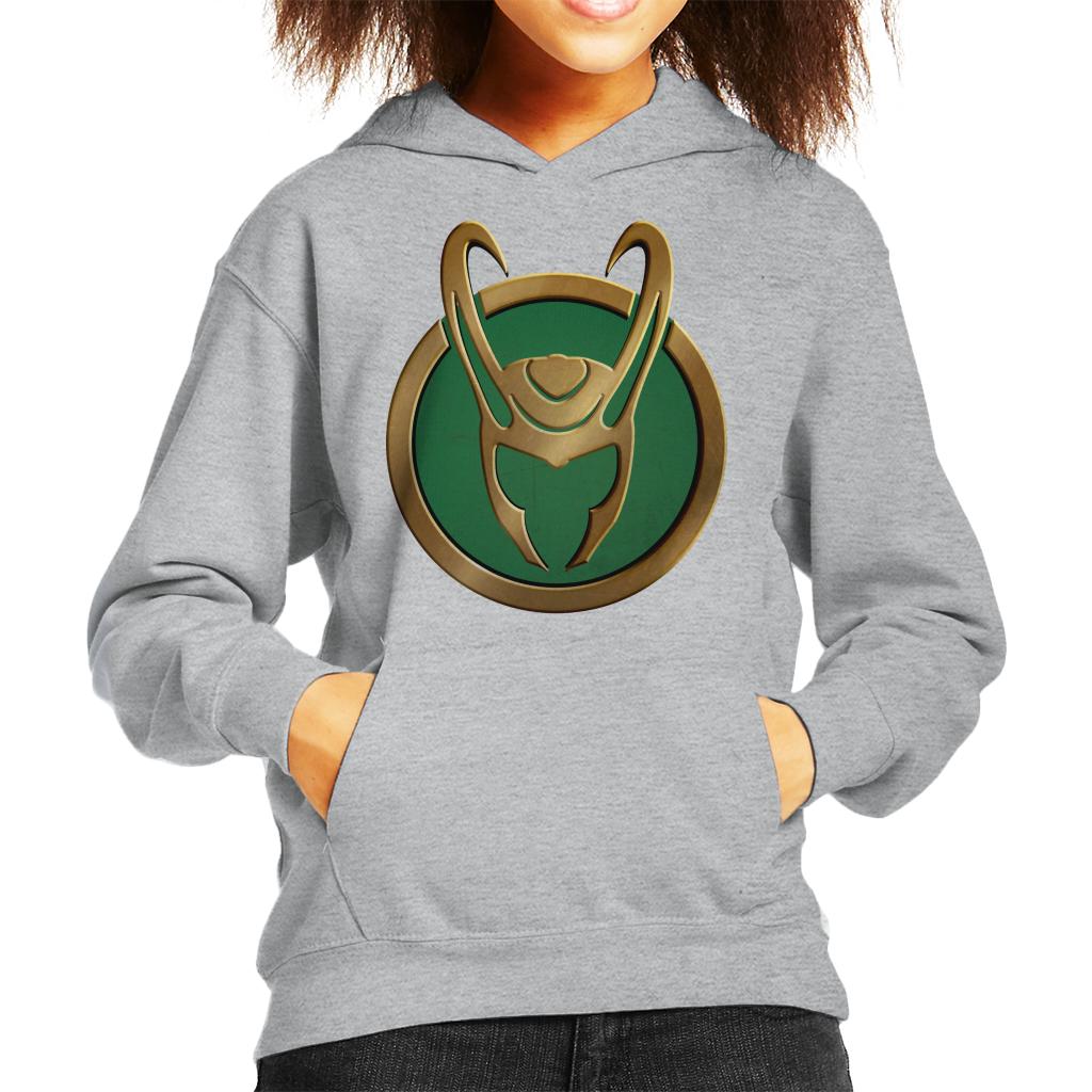 Marvel Loki Gold Horns Helmet Logo Kid's Hooded Sweatshirt product image 4