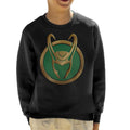Marvel Loki Gold Horns Helmet Logo Kid's Sweatshirt product image 1