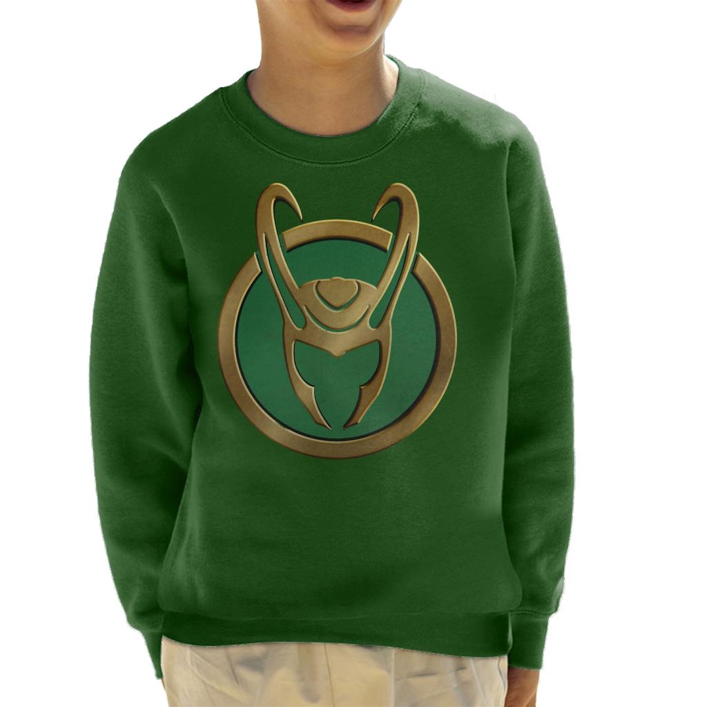 Marvel Loki Gold Horns Helmet Logo Kid's Sweatshirt product image 8