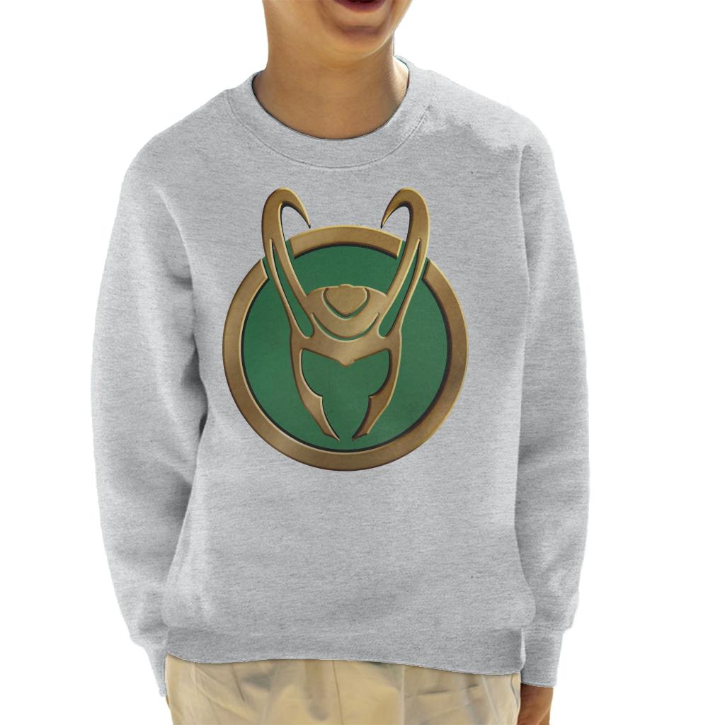 Marvel Loki Gold Horns Helmet Logo Kid's Sweatshirt product image 4