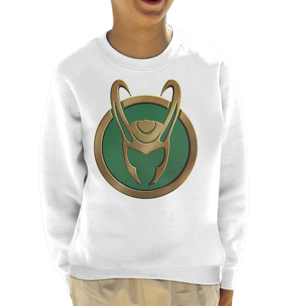 Marvel Loki Gold Horns Helmet Logo Kid's Sweatshirt product image 6