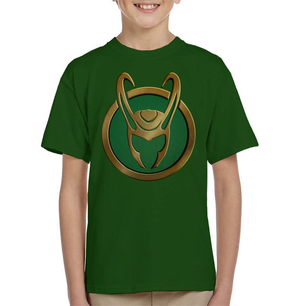 Marvel Loki Gold Horns Helmet Logo Kid's T-Shirt product image 8