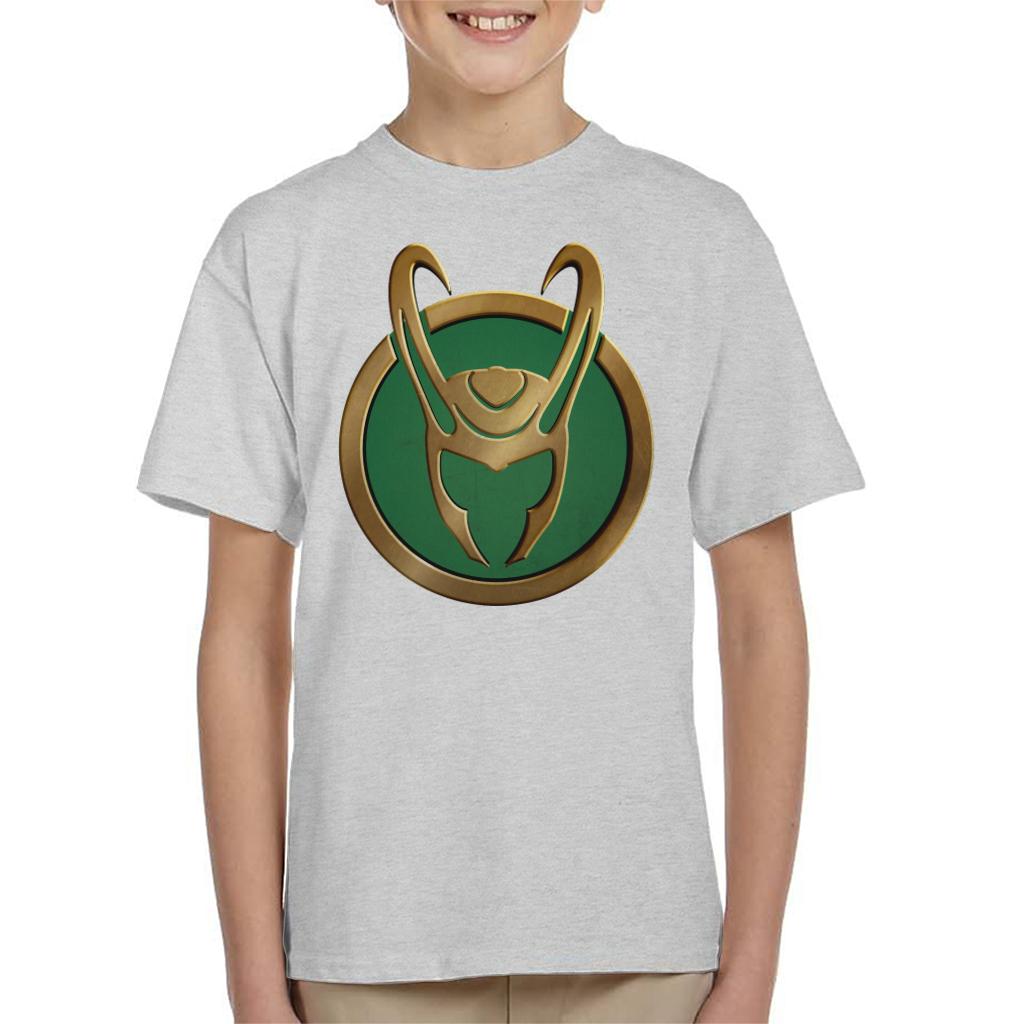 Marvel Loki Gold Horns Helmet Logo Kid's T-Shirt product image 4