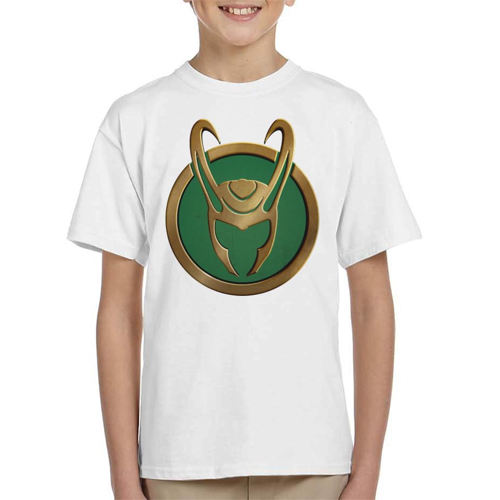 Marvel Loki Gold Horns Helmet Logo Kid's T-Shirt product image 6
