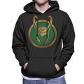 Marvel Loki Gold Horns Helmet Logo Men's Hooded Sweatshirt product image 1