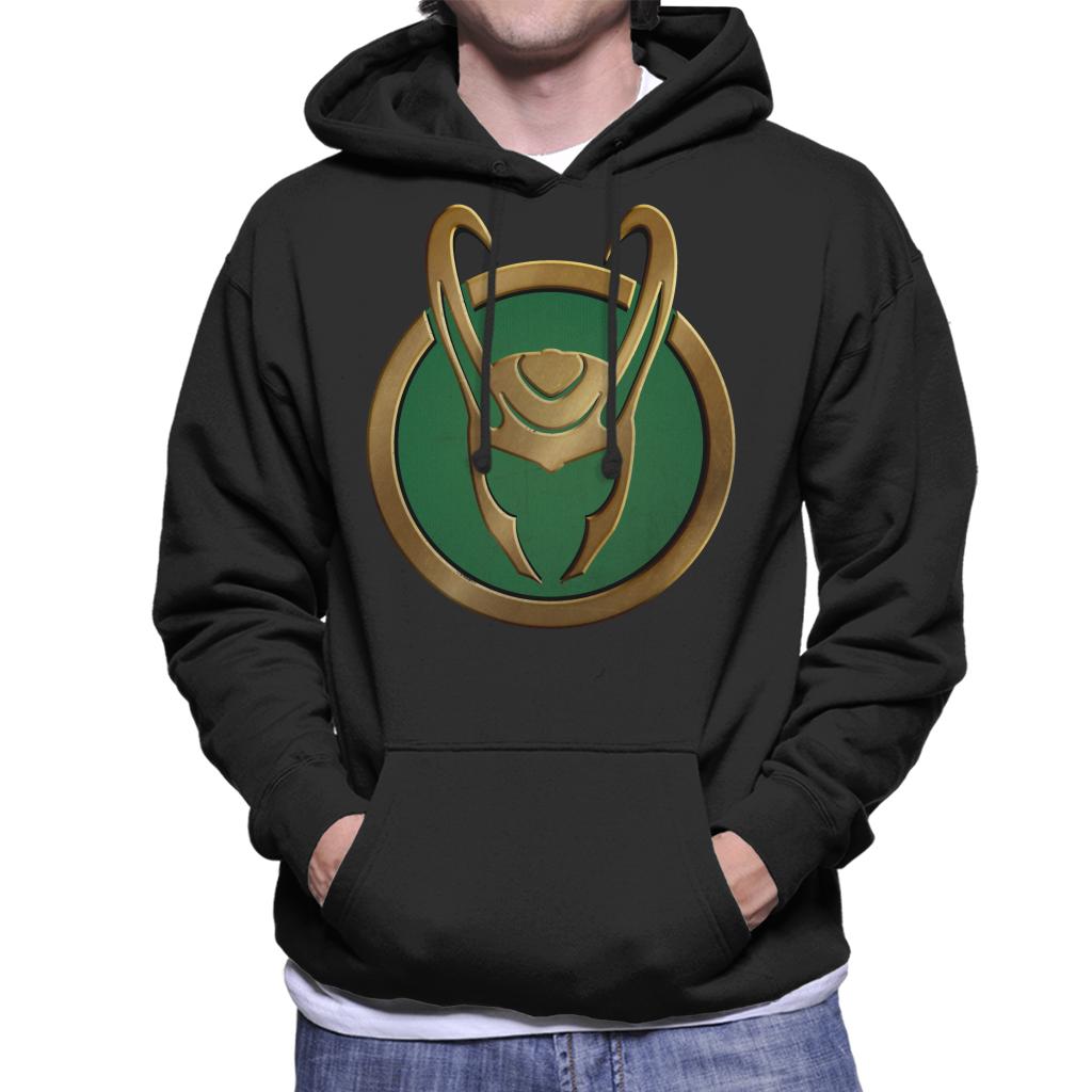 Marvel Loki Gold Horns Helmet Logo Men's Hooded Sweatshirt product image 1