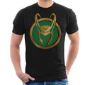 Marvel Loki Gold Horns Helmet Logo Men's T-Shirt product image 1