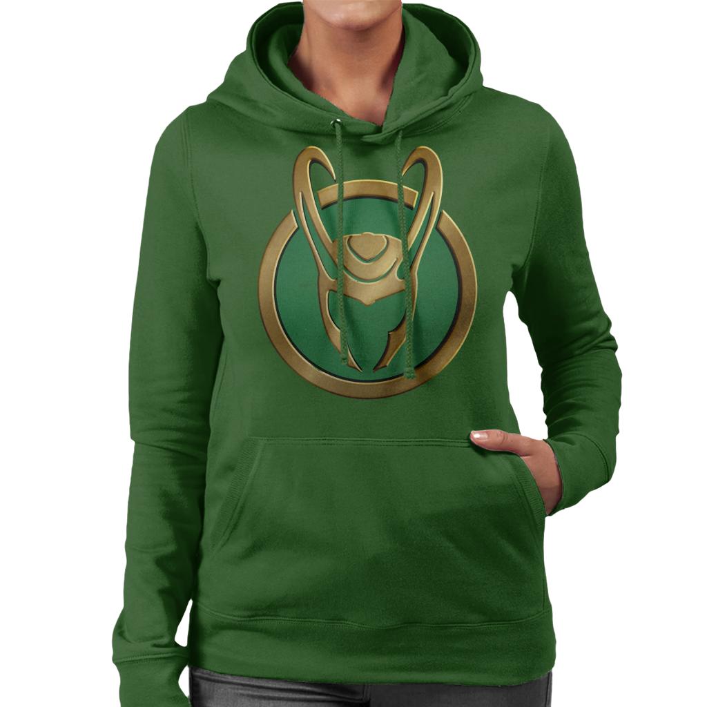 Marvel Loki Gold Horns Helmet Logo Women's Hooded Sweatshirt product image 8