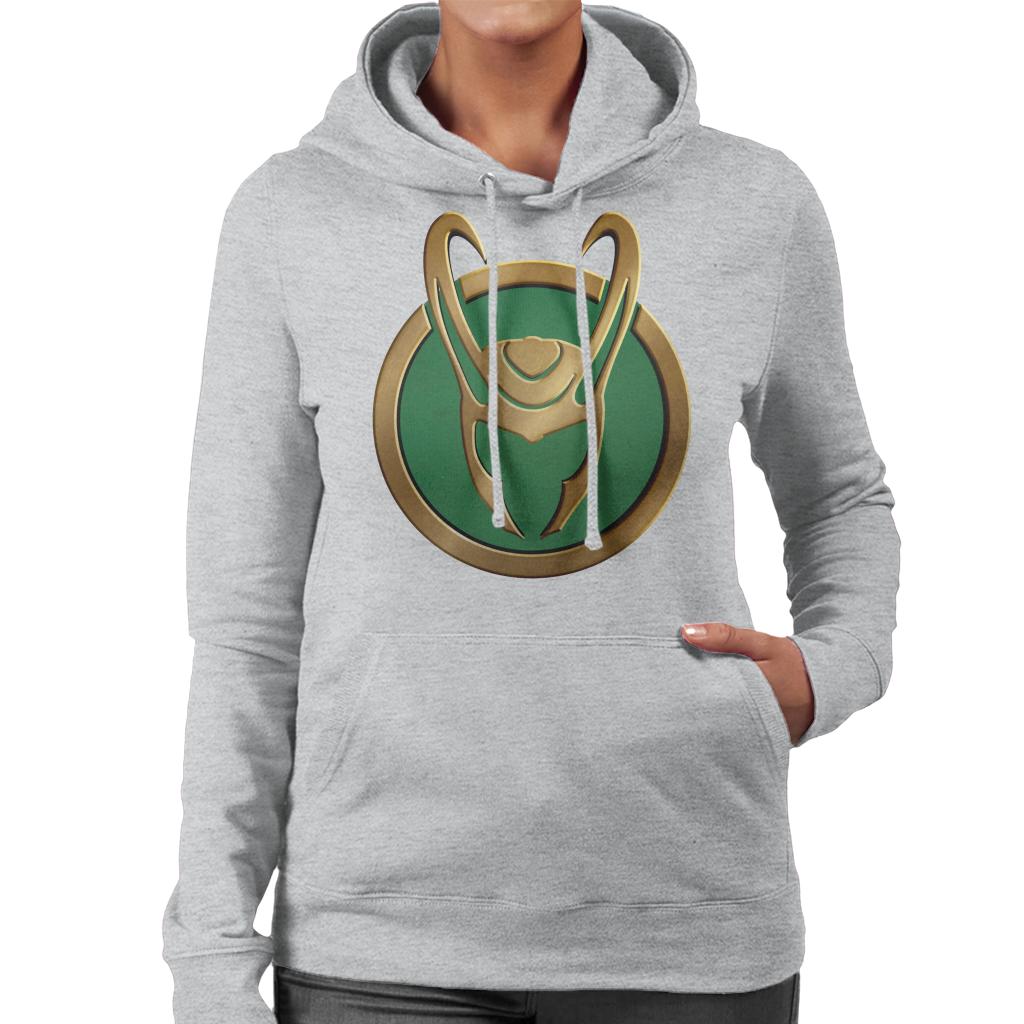 Marvel Loki Gold Horns Helmet Logo Women's Hooded Sweatshirt product image 4