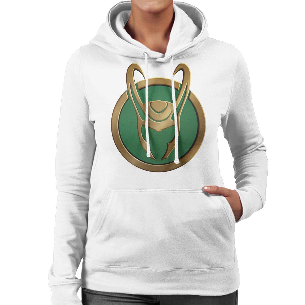 Marvel Loki Gold Horns Helmet Logo Women's Hooded Sweatshirt product image 6