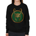Marvel Loki Gold Horns Helmet Logo Women's Sweatshirt product image 1