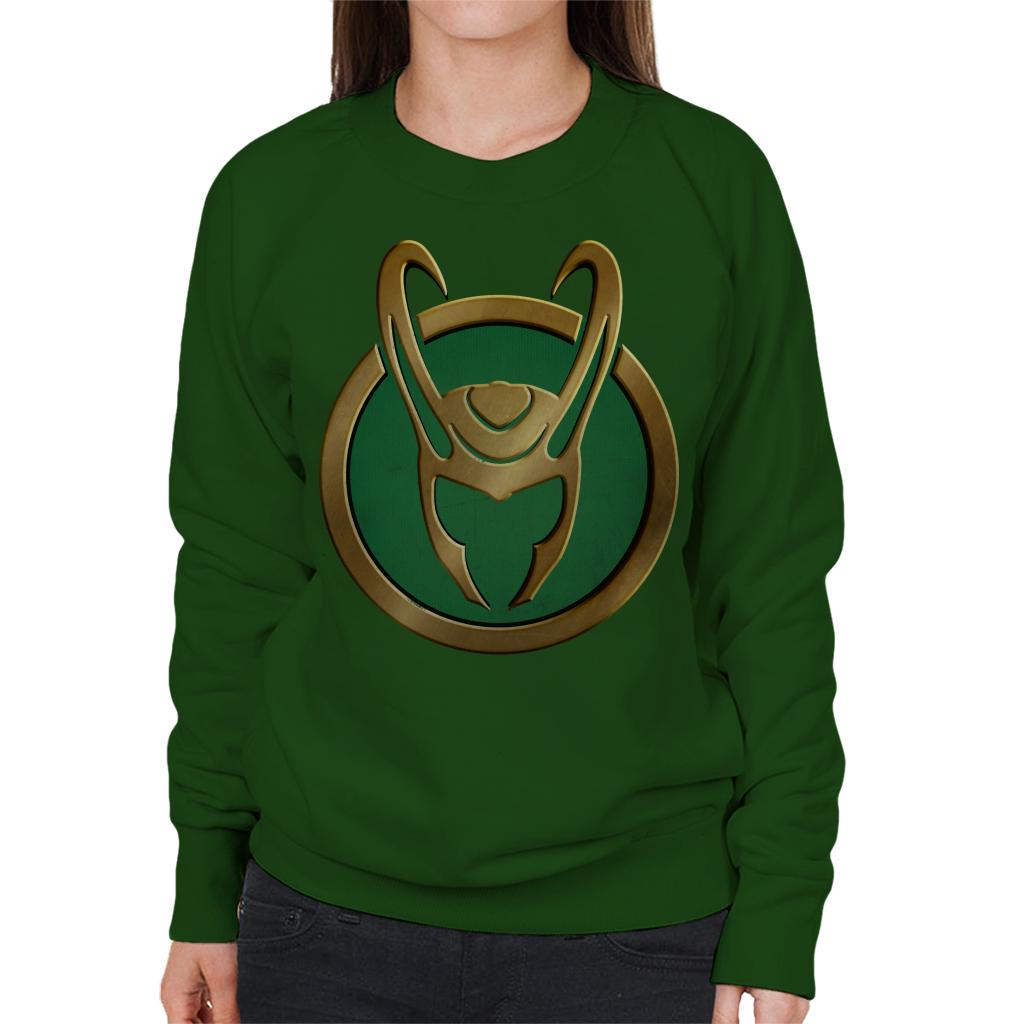 Marvel Loki Gold Horns Helmet Logo Women's Sweatshirt product image 8