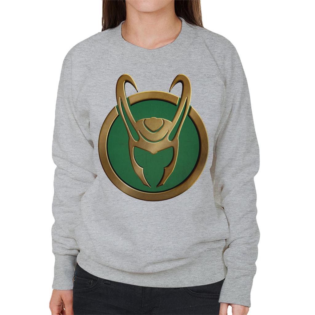 Marvel Loki Gold Horns Helmet Logo Women's Sweatshirt product image 4