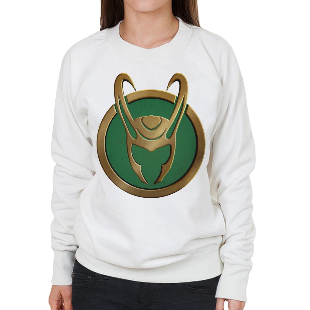 Marvel Loki Gold Horns Helmet Logo Women's Sweatshirt product image 6