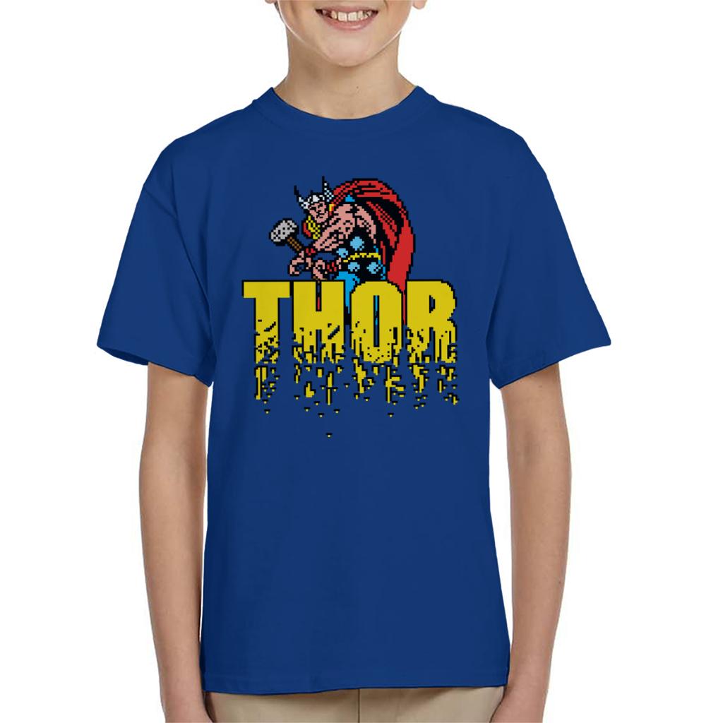 Marvel Thor Retro Pixelated Video Game Avengers Kid's product image 6