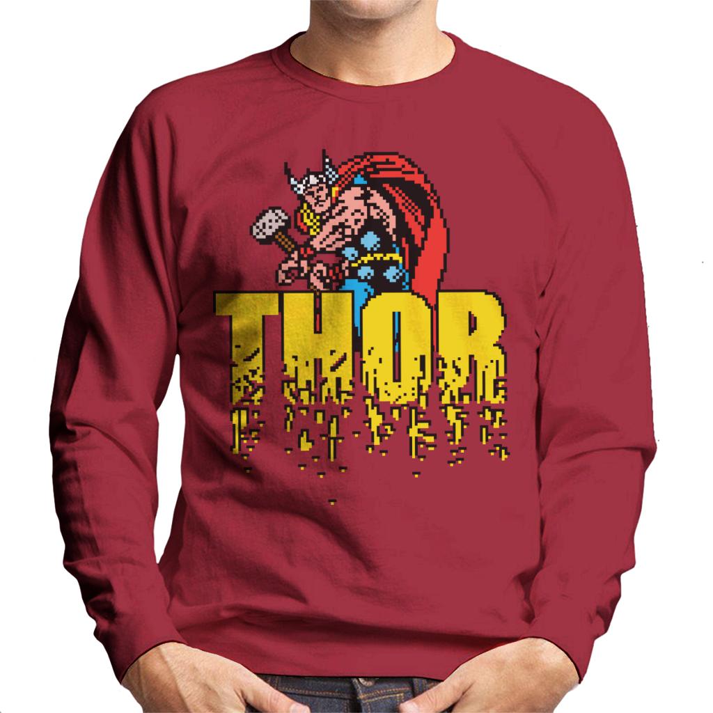 Marvel Thor Retro Pixelated Video Game Avengers Men's product image 8