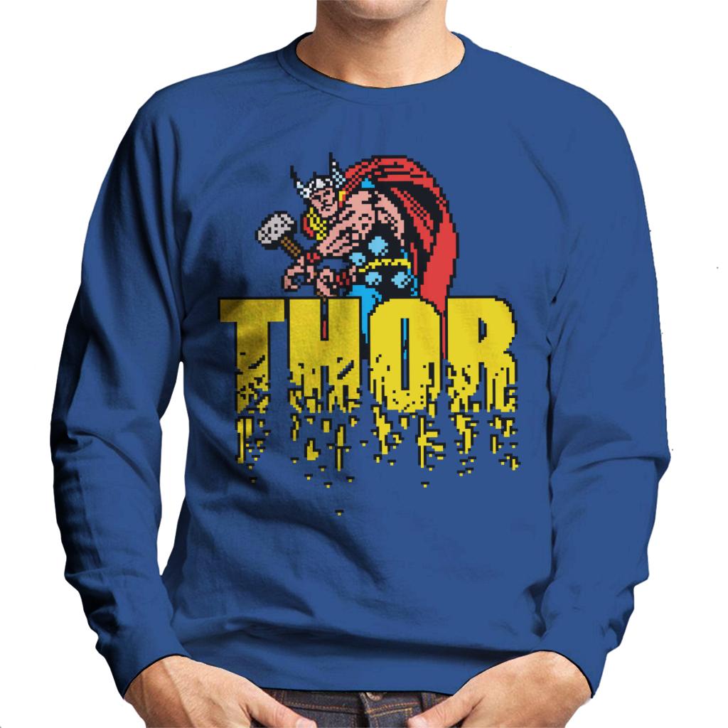 Marvel Thor Retro Pixelated Video Game Avengers Men's product image 6