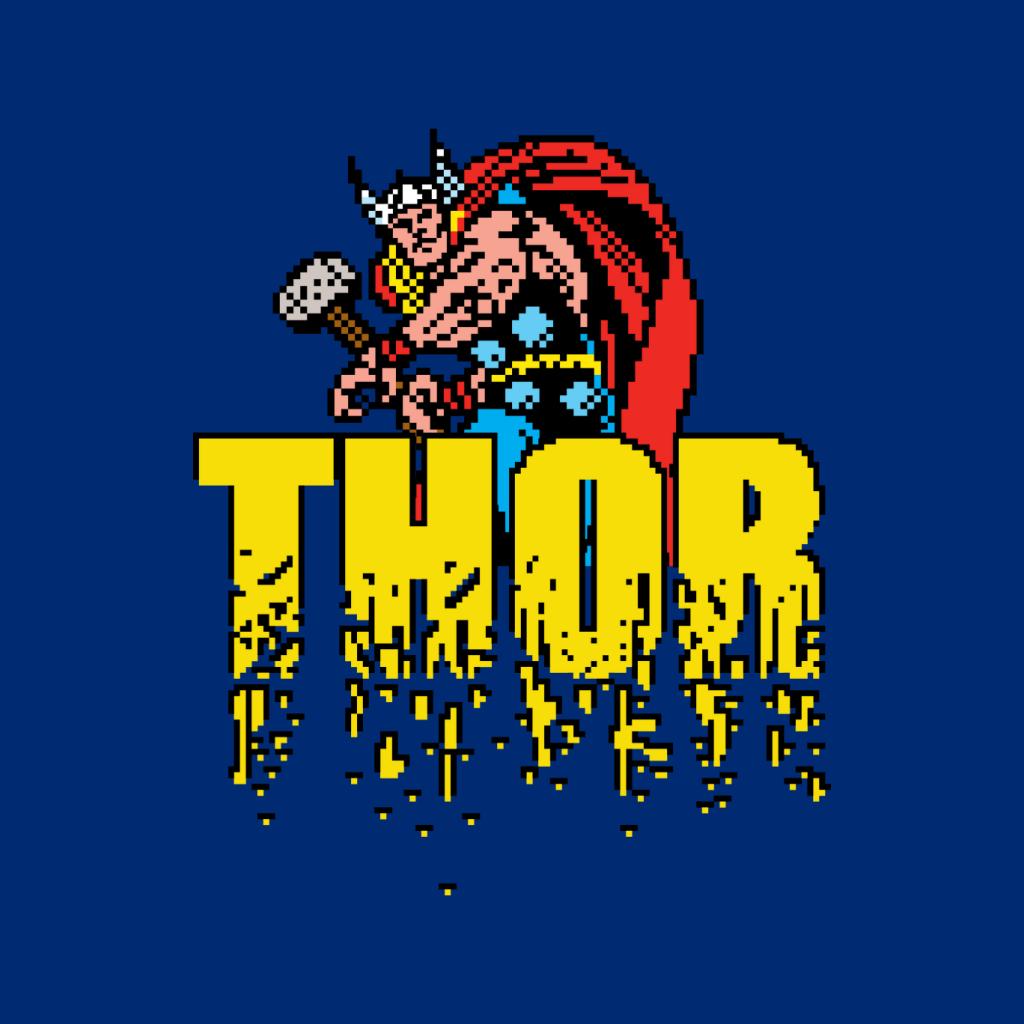 Marvel Thor Retro Pixelated Video Game Avengers Men's product image 7