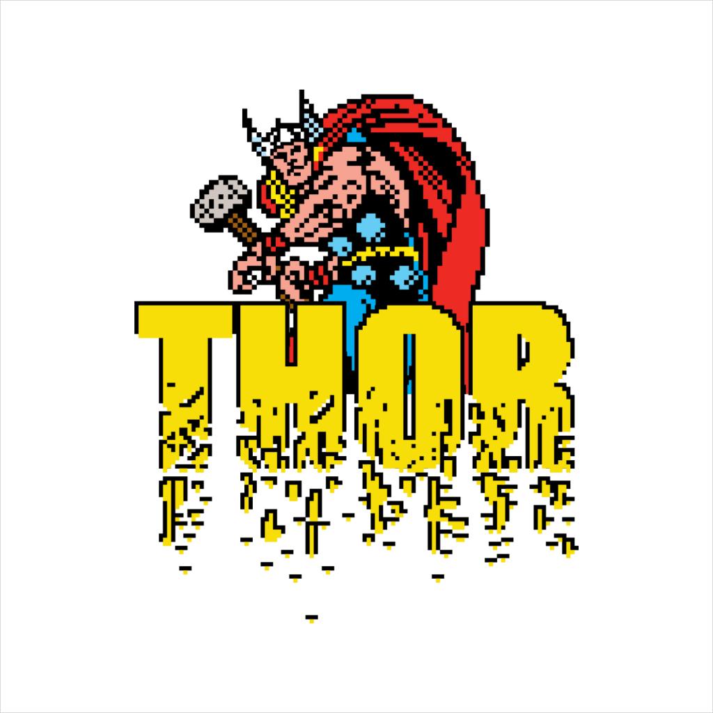 Marvel Thor Retro Pixelated Video Game Avengers Men's product image 5
