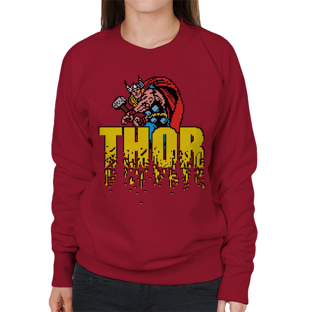 Marvel Thor Retro Pixelated Video Game Avengers Women's product image 8