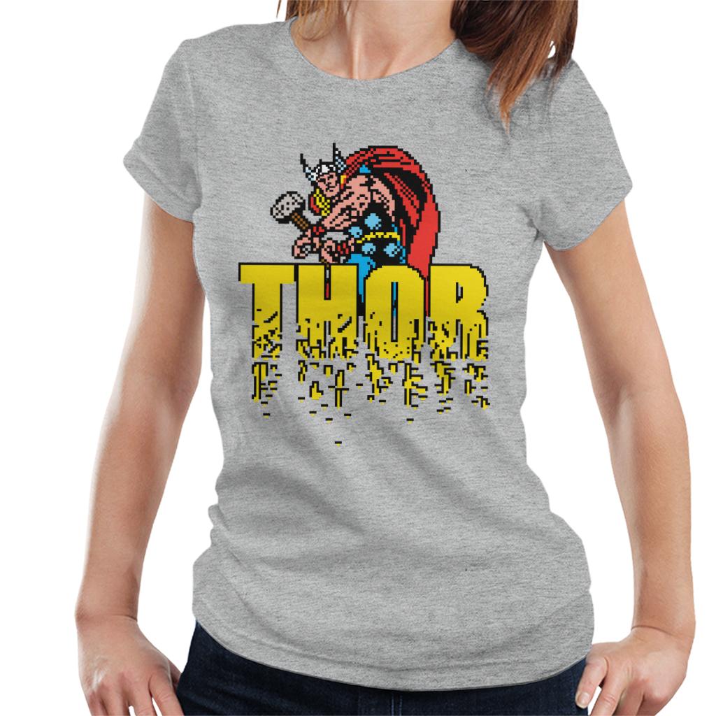 Marvel Thor Retro Pixelated Video Game Avengers Women's product image 1