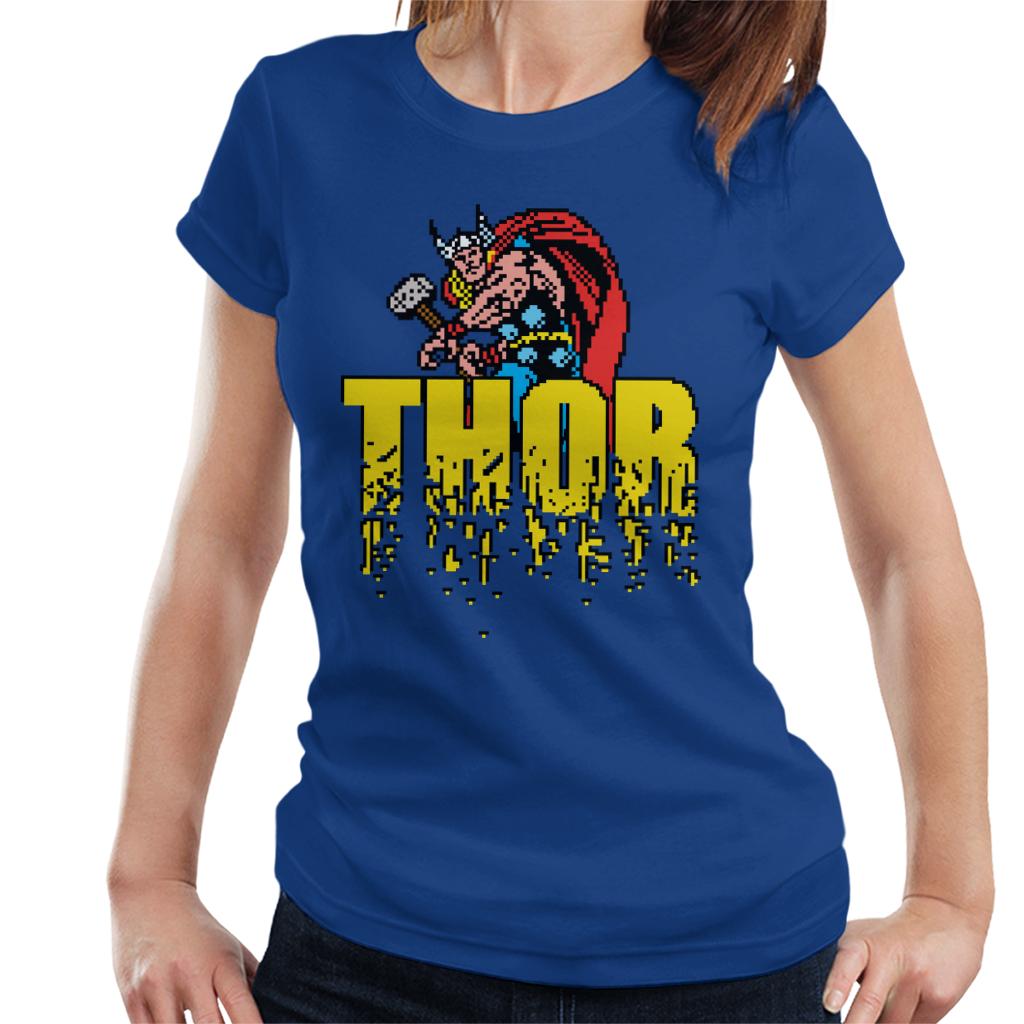 Marvel Thor Retro Pixelated Video Game Avengers Women's product image 6