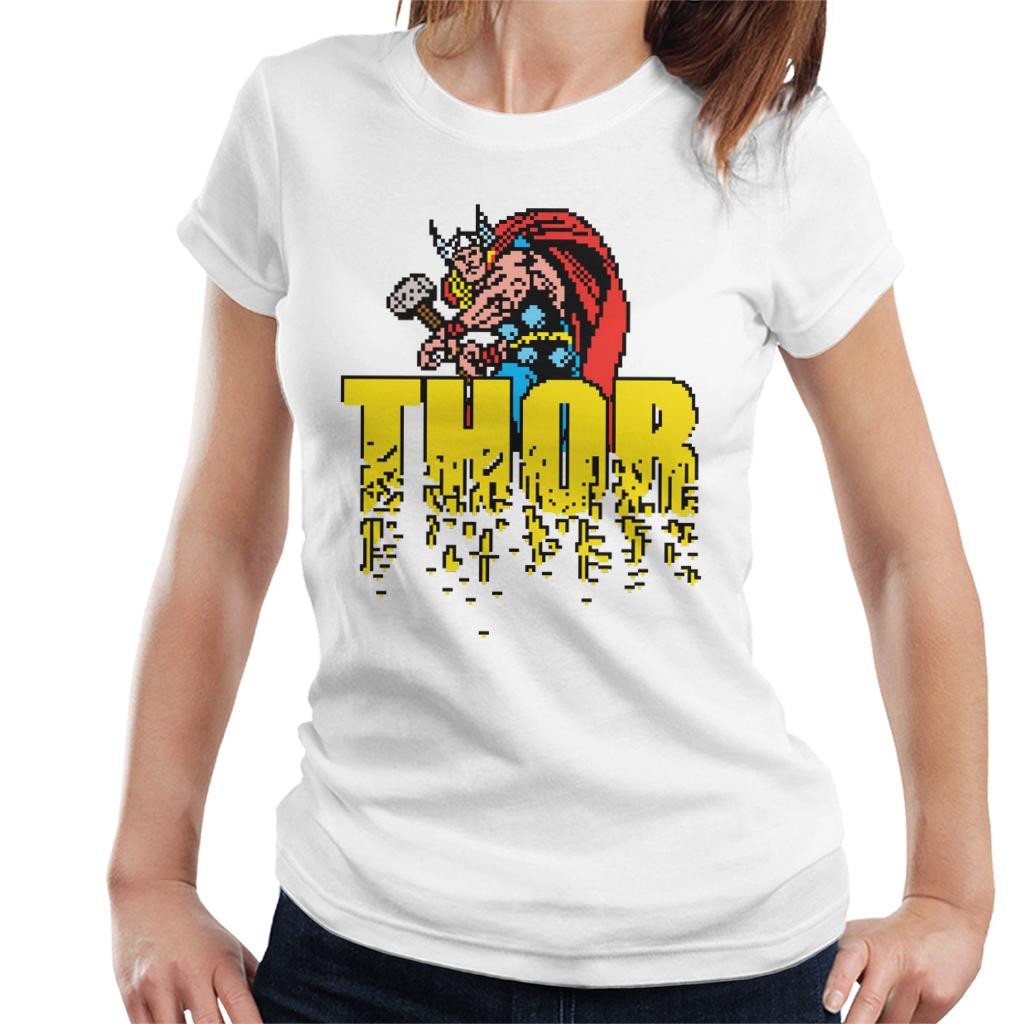 Marvel Thor Retro Pixelated Video Game Avengers Women's product image 4