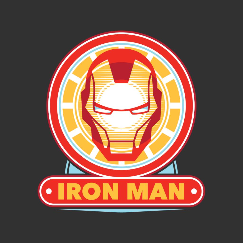 Marvel Iron Man Classic Suit Mask Logo Men's T-Shirt product image 5