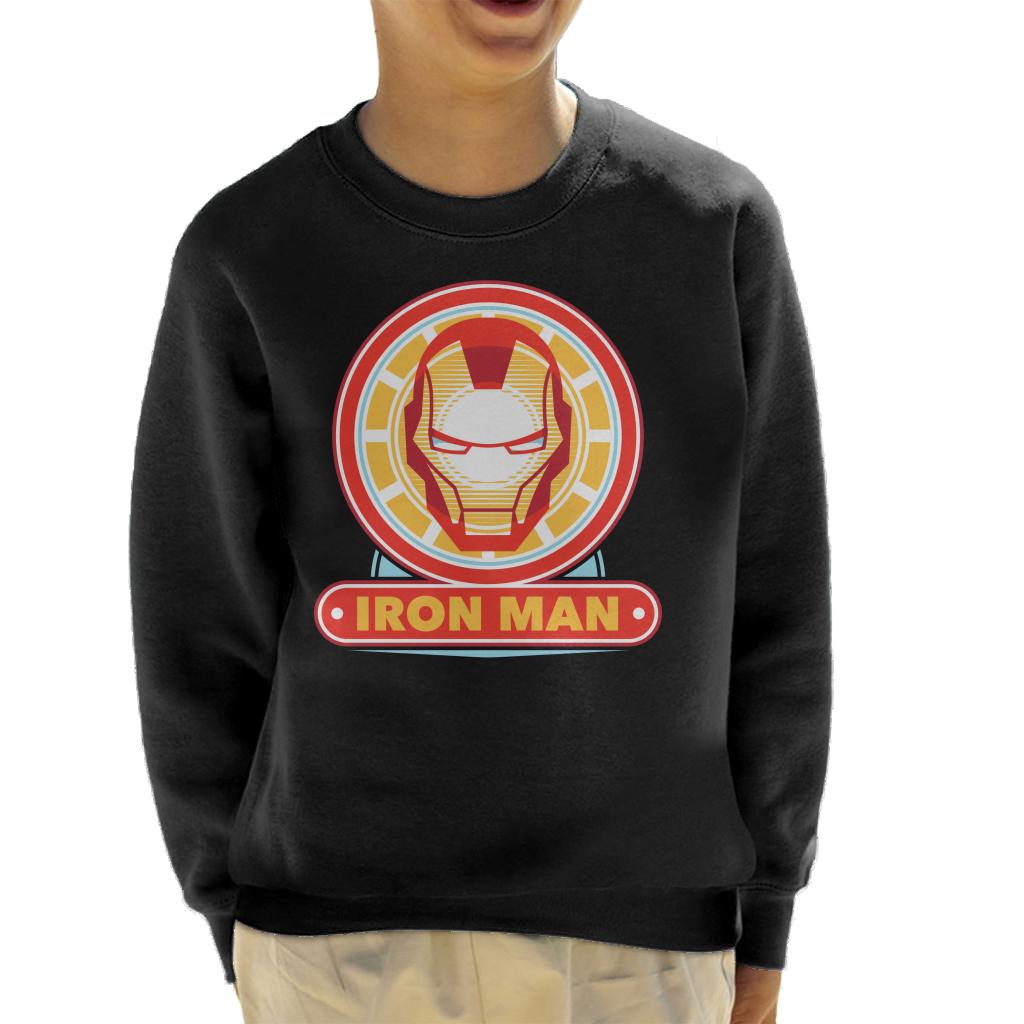 Marvel Iron Man Classic Suit Mask Logo Kid's Sweatshirt product image 1