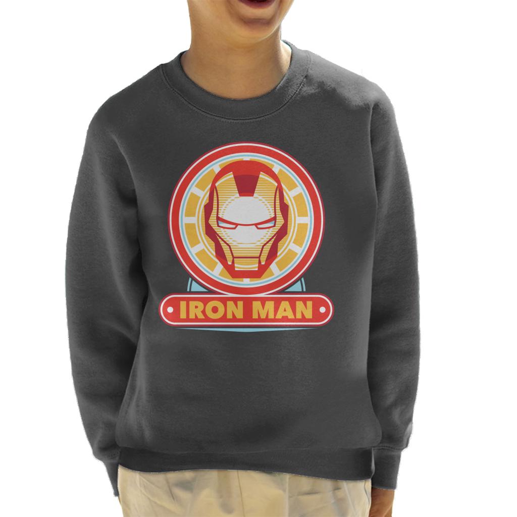 Marvel Iron Man Classic Suit Mask Logo Kid's Sweatshirt product image 4