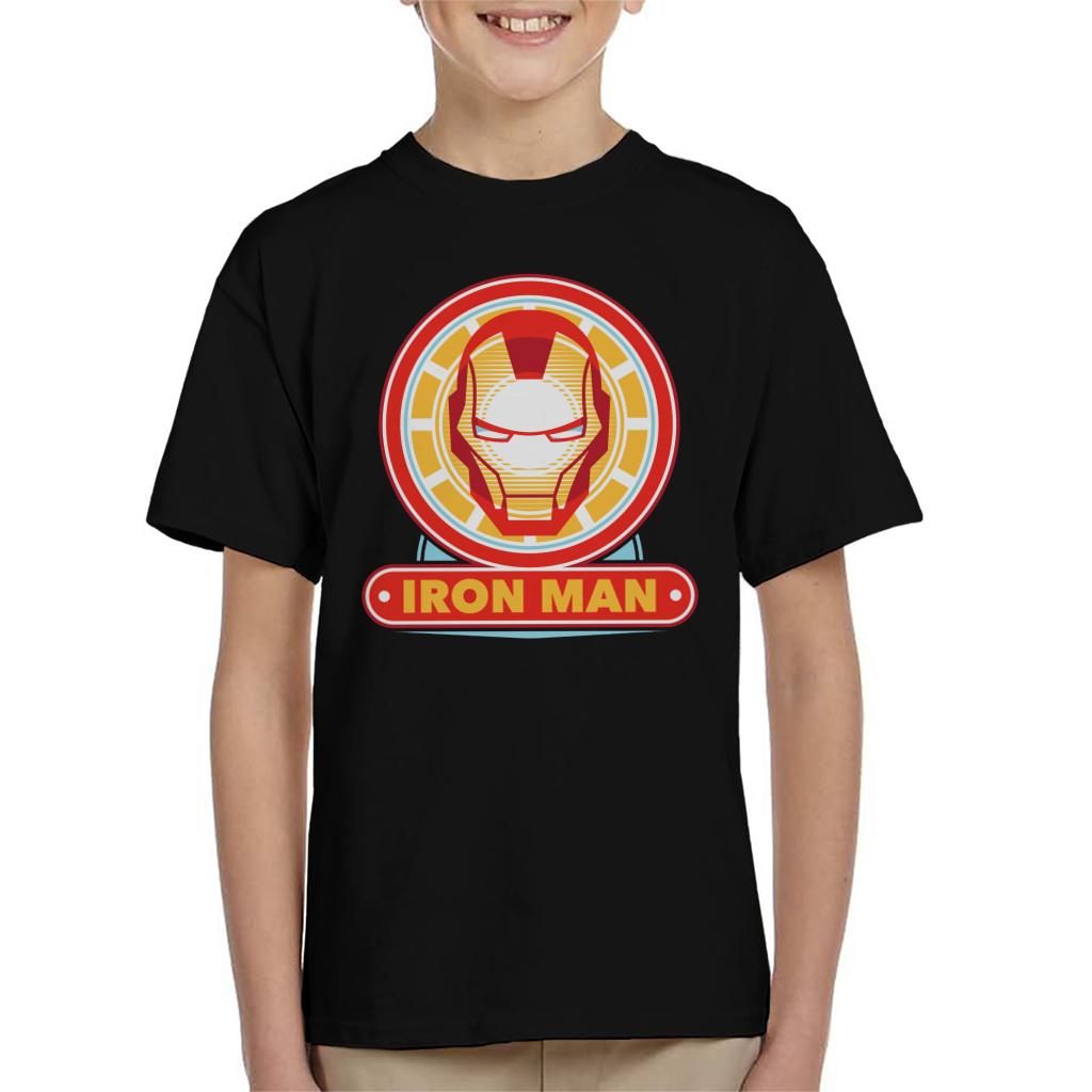Marvel Iron Man Classic Suit Mask Logo Kid's T-Shirt product image 1