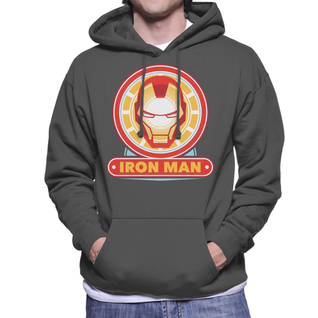 Marvel Iron Man Classic Suit Mask Logo Men's Hooded product image 4