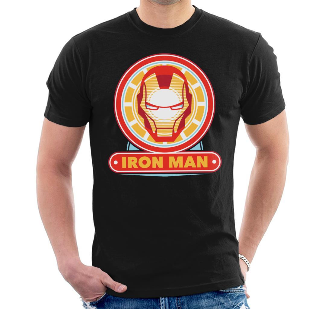Marvel Iron Man Classic Suit Mask Logo Men's T-Shirt product image 1