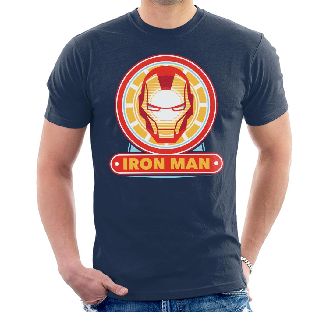 Marvel Iron Man Classic Suit Mask Logo Men's T-Shirt product image 6