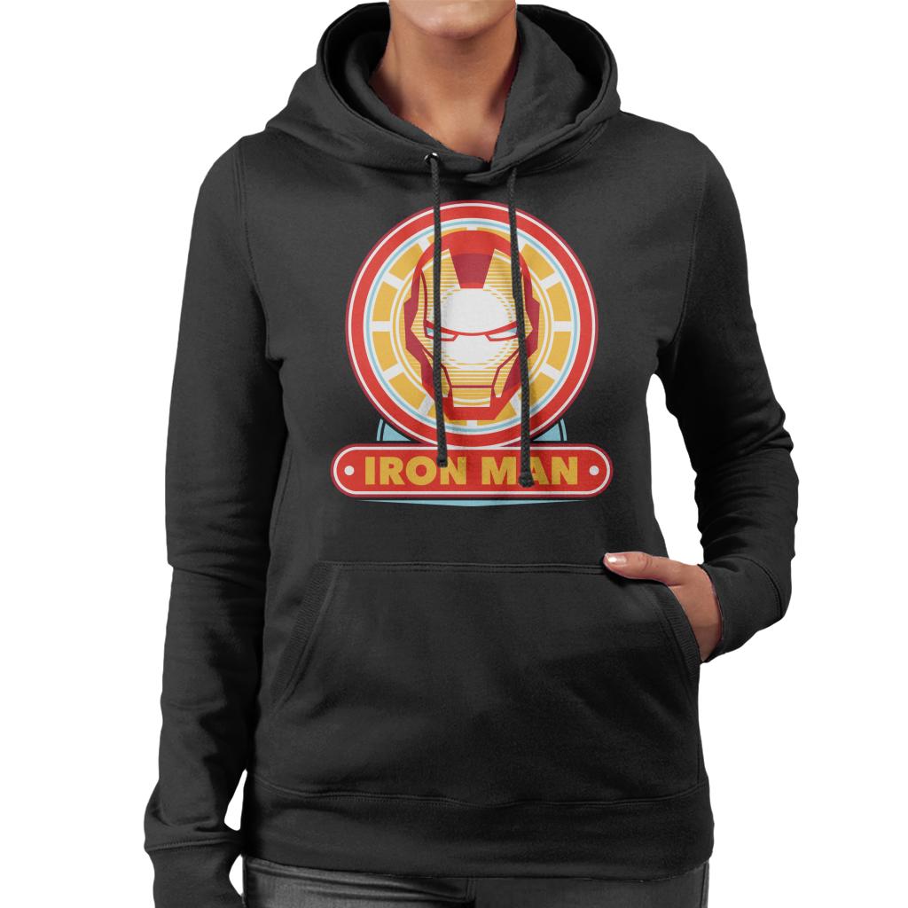 Marvel Iron Man Classic Suit Mask Logo Women's Hooded product image 1