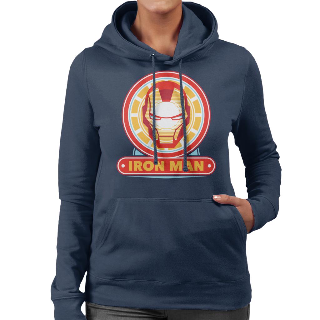 Marvel Iron Man Classic Suit Mask Logo Women's Hooded product image 6