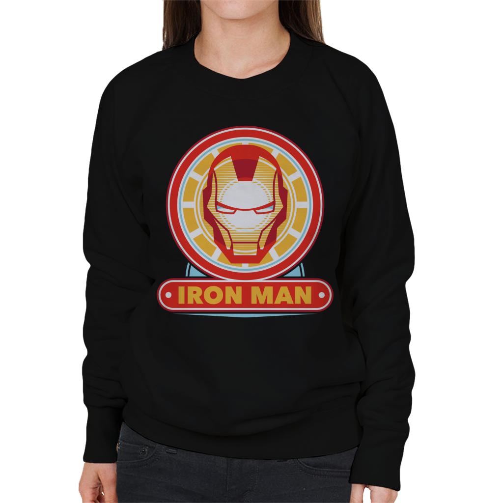 Marvel Iron Man Classic Suit Mask Logo Women's Sweatshirt product image 1