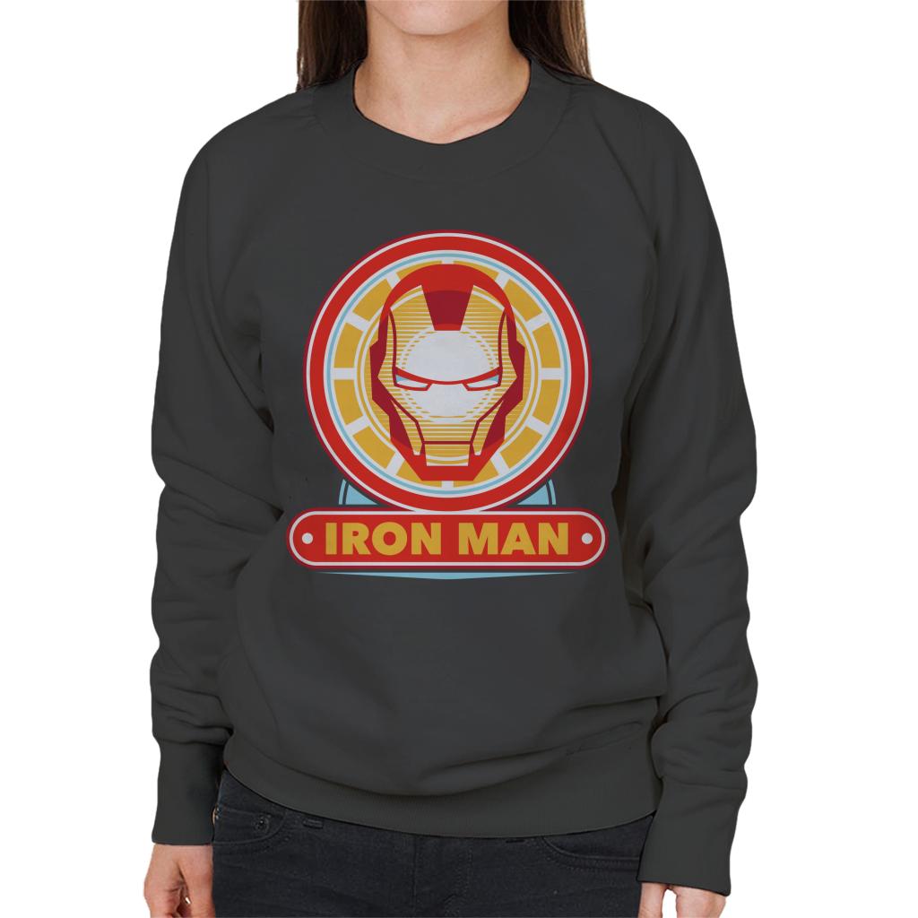 Marvel Iron Man Classic Suit Mask Logo Women's Sweatshirt product image 4