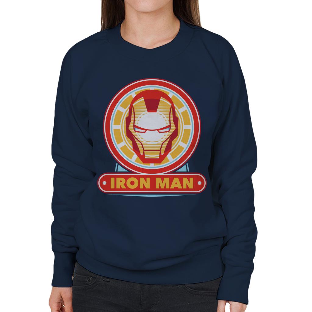 Marvel Iron Man Classic Suit Mask Logo Women's Sweatshirt product image 6